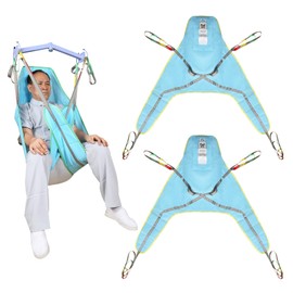 EZ Assistive Patient Lift Sling,Disposable Sling with Webbing Loop or Clip,Single Patient Use Sling for Transferring and Repositioning,500lbs (Medium-Loop)