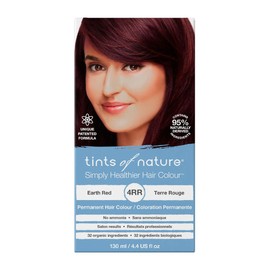 Tints of Nature 4RR Earth Red Permanent Hair Dye, Nourishes Hair and Covers Greys, Ammonia-Free, 130ml