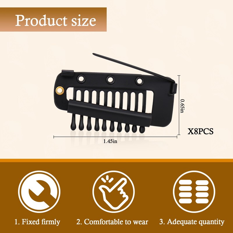 Vodolo Chunni Clips with Safety Pins,8 PCS Strong Chunni Grip