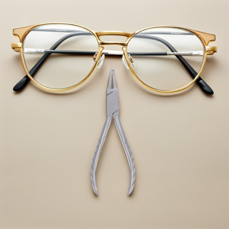 Operitacx Metal Eyeglass Repair Pliers Nose Pad and Arm Adjusting