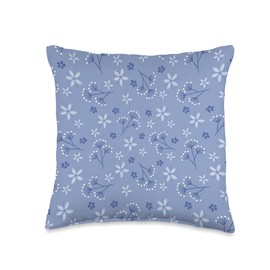 Pioneer Country Farm For Woman Vintage Blue Floral Throw Pillow, 16x16, Multicolor