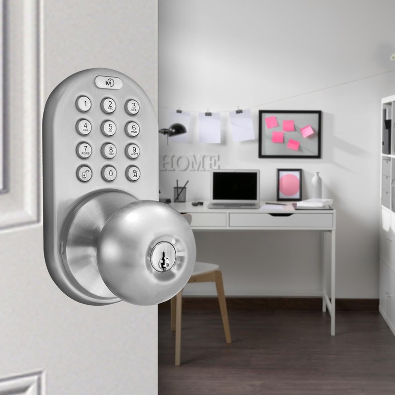 MiLocks TKK-02SN Tkk-Sn Digital Door Knob Lock with Electronic Keypad,