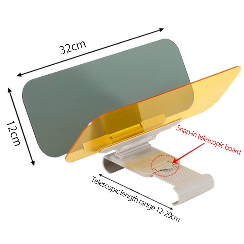 Car Sun Visor Extender, Anti-Glare Windscreen Extender, 2 in 1