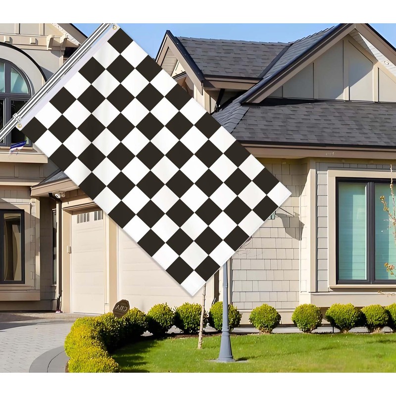 Checkered Flag,Big 3x5 FT Black and White Racing Flag,36x60 Inch