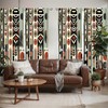 Ambesonne Bohemian Window Curtains Pack of 2, Mid Century Modern