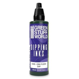 Green Stuff World Dipping Ink 60ml High Contrast Model Paint (Ork Flesh)