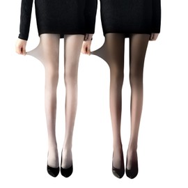 2 Pairs Women's Tights Sheer - Silky Tights 20D Ultra Thin High Waist Tights Control Top Pantyhose Stockings Tights