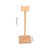 Wooden Headphone Holder Beech Headset Stand Desktop Display Shelf for