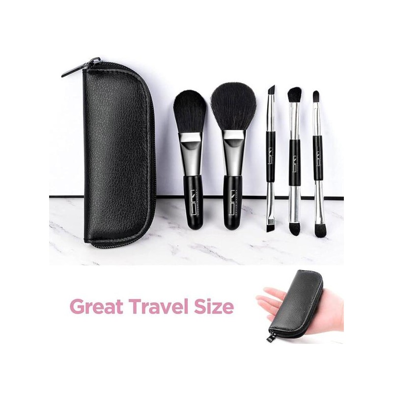 Brush Master 브러시 마스터 트래블 메이크업 브러시 세트 파우치, 5PCS