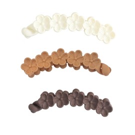 3 Pieces Banana Hair Clips Non-Slip Fish Combs Plastic Banana Classic Hair Clips Strong Hold Banana Clip French Barrettes Hair Accessories for Women and Girls