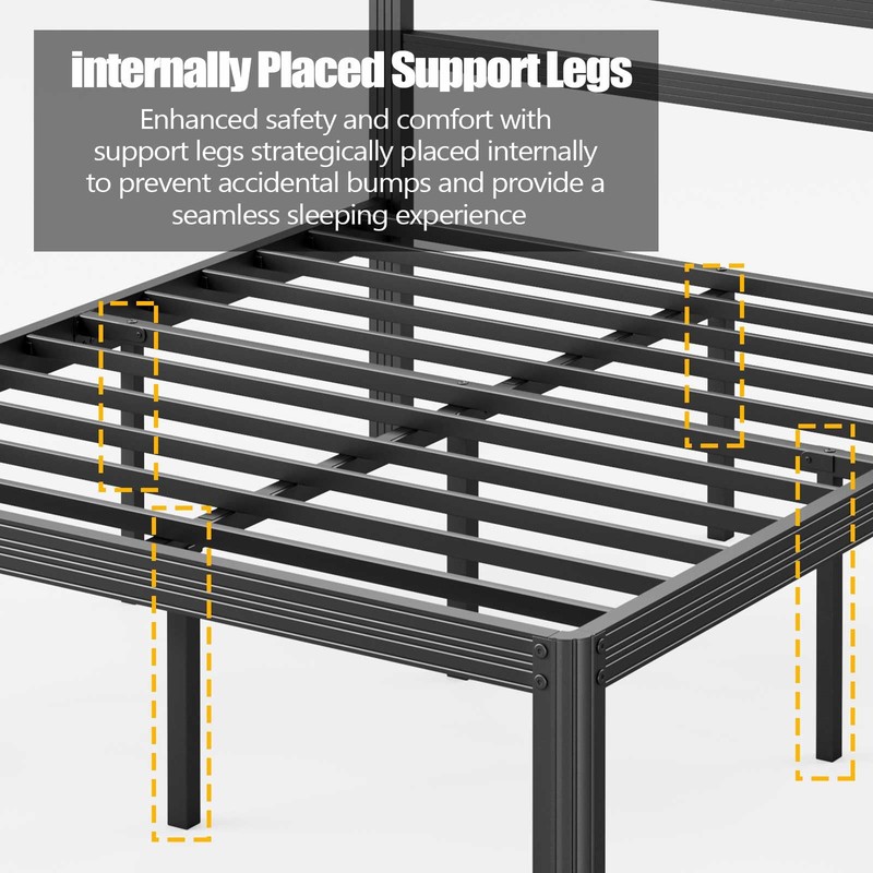 BOSRII Premium Quality Twin Size Bed Frame - Reinforced Thickened