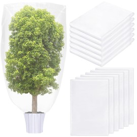 6 Pcs Plant Covers Freeze Protection Winter Plant Film Cover Plastic Clear Plant Shelter Bags Waterproof Frost Cloth for Outdoor Plants Greenhouse Garden Rain Frost Protection (39.4 x 59 Inch)