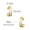 SOFIA MILANI - Women's Earrings 925 Silver - Double Stud