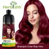 Shampoo Tinte Cubre Canas Rojo Vino Herbishh 500ml