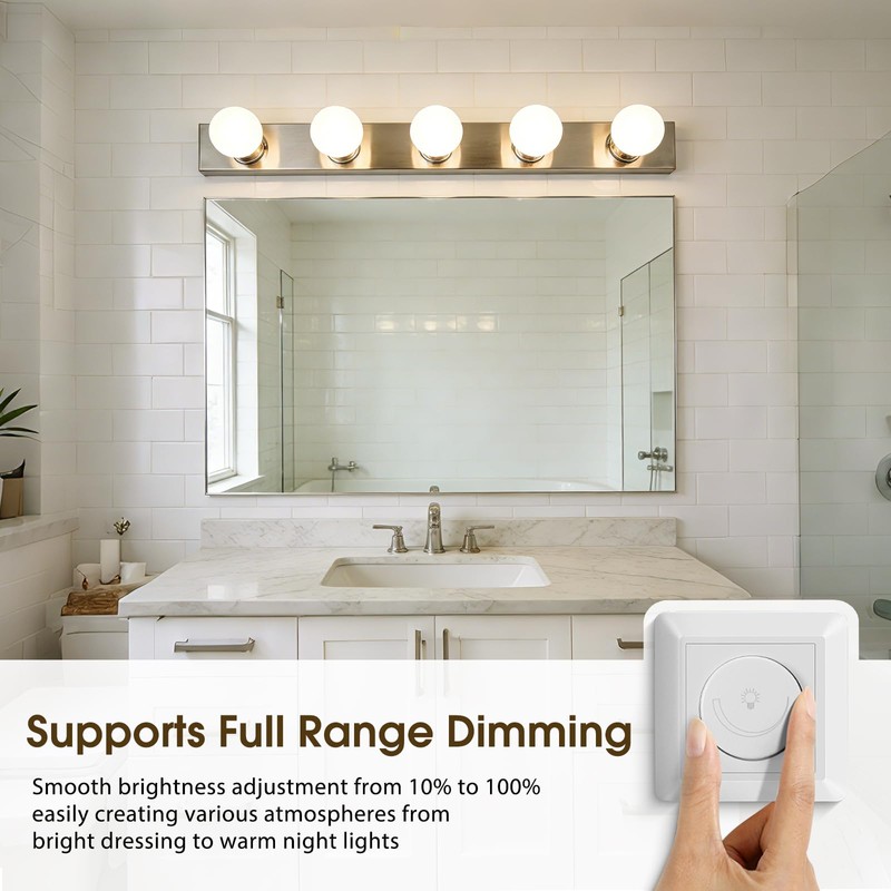 mfxmf G25 LED Globe Light Bulbs, Bathroom Vanity Light Bulbs