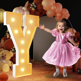 imprsv 3FT Block Marquee Letters, Marquee Light Up Letters for Birthday Baby Shower Party Backdrop Decor, Large Light Up Letters for Wedding Decorations Engagement Party Decorations, Letter Y
