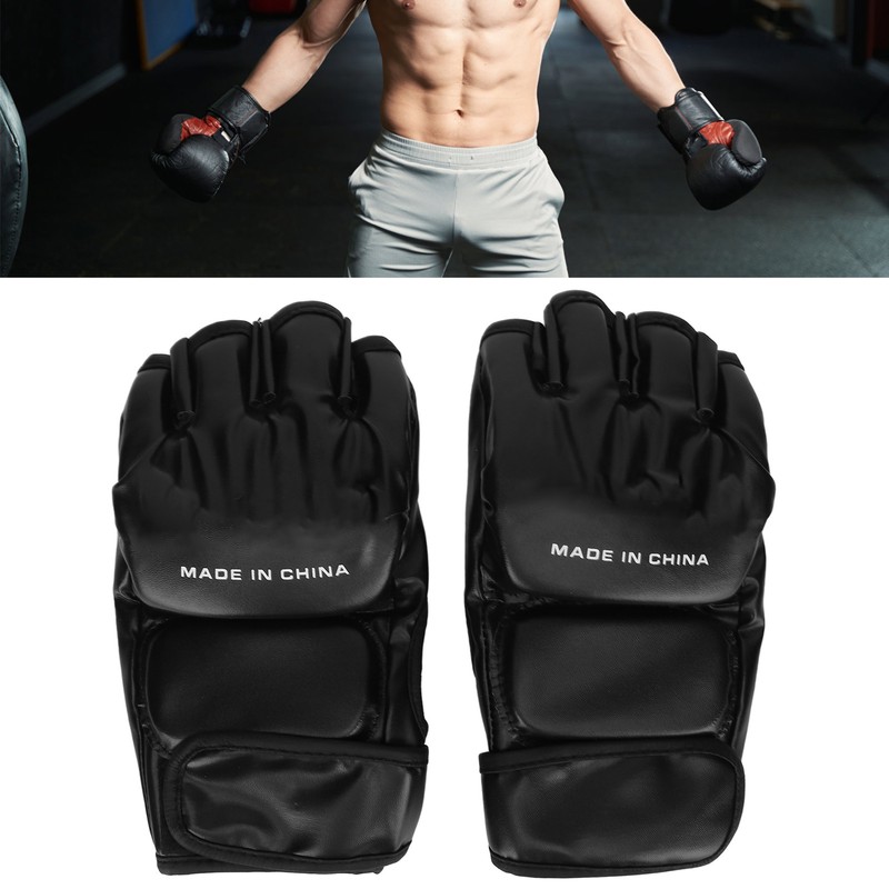 Hand Taekwondo Gear Glove Half Finger Safe Adjustable Wrist Band
