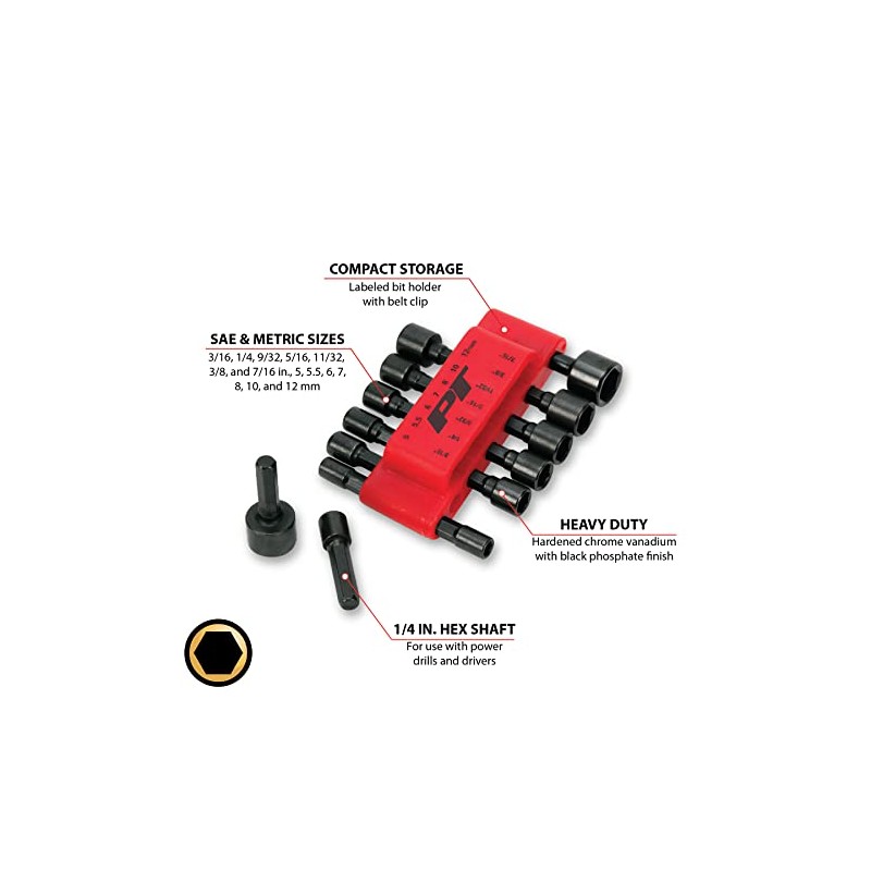 Performance Tool W473 14PC NUTDRIVER BIT Set