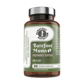 Barefoot Nutrition - Mums Pregnancy Support - Comprehensive Daily Nutrient Support for Before, During and After Pregnancy - Contains Folic Acid, Vitamin D3, B12 and More - 60 Vegan Capsules