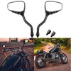 Black 8mm/10mm Motorcycle Skull Skeleton Rearview Side Mirrors For Scooter