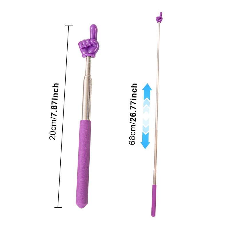 Pack of 5 Extendable Pointer Stick, Stainless Steel Pointing Sticks,