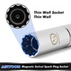 AIRTOON 7-Piece 3/8 Inch Drive Magnetic Swivel Spark Plug Socket