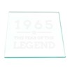 Engraved Glass Coaster - "1965 Year of the Legend" Design