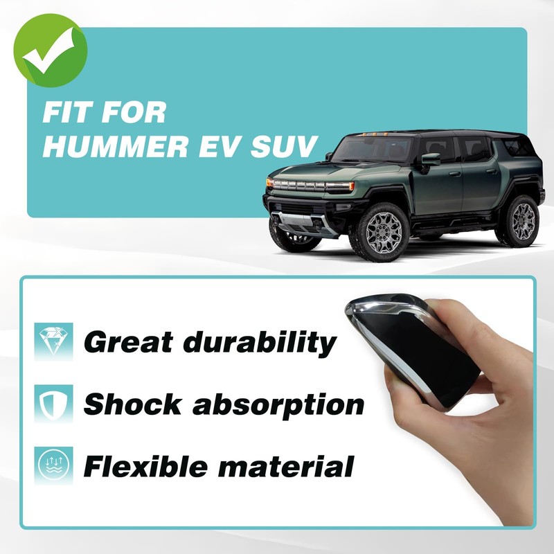 BestEvMod Key Fob Cover Compatible with Hummer EV Accessories Shells
