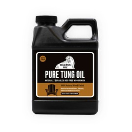 WALRUS OIL - 100% Pure Tung Oil, Wood Finish for Any Woodworking Project, Natural, Vegan, Food-Safe. 16oz Jug