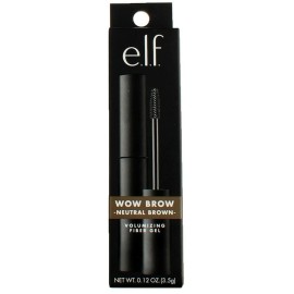 e.l.f. Wow Brow Eyebrow Gel, Neutral Brown 83573, 0.12 oz