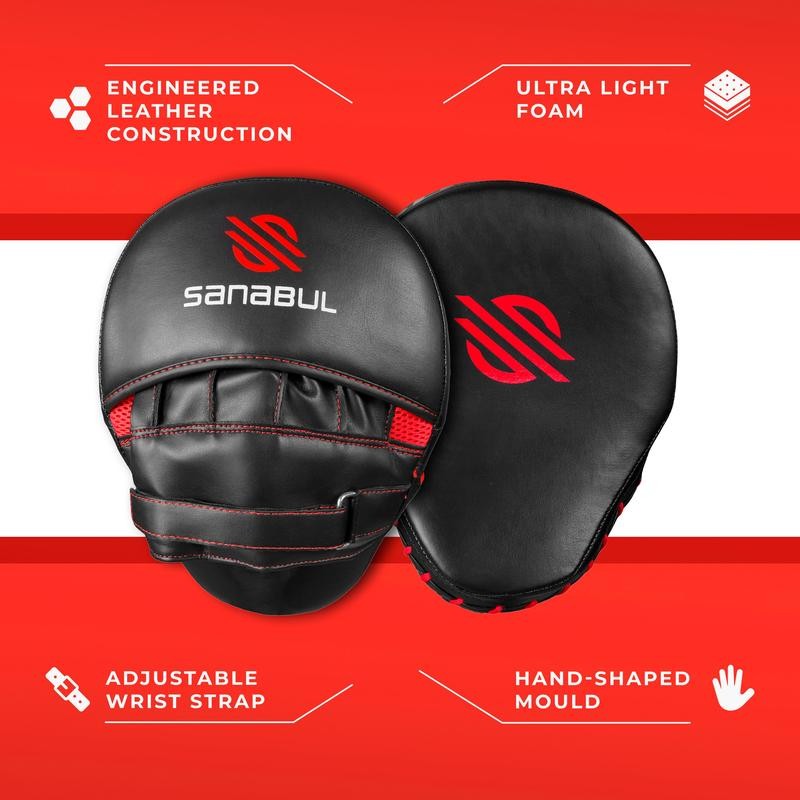 Essential Curved Punch Mitts - Color: Black/Green