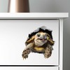 Turtle Hole Wall Decal – 3D Realistic Tortoise Sticker –