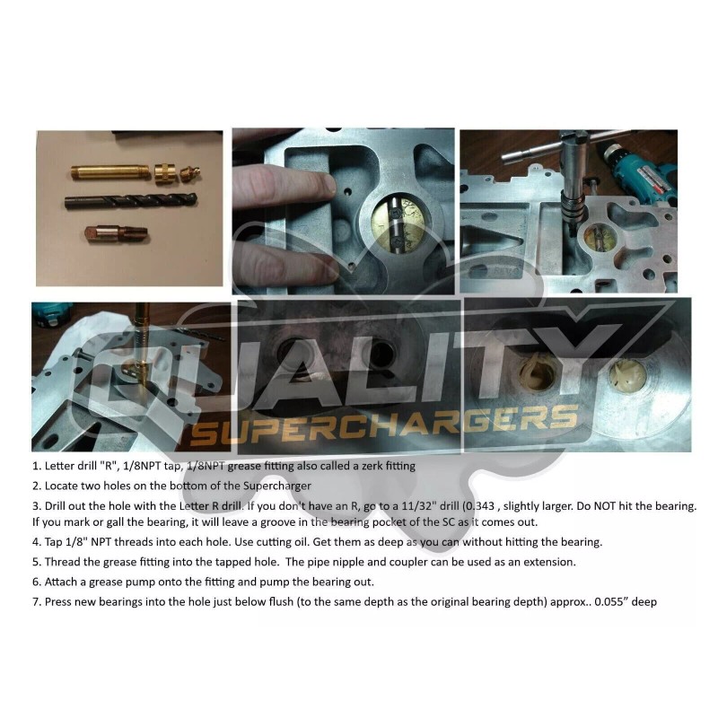 QualitySuperchargers TRD Toyota 3.4L 5VZFE Supercharger Nosedrive Rebuild Kit 4Runner