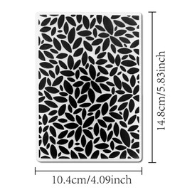 DIYology Plastic Embossing Folder (Leaf Pattern) Paper Crafts Plastic Leaves Textured Impressions for Card Making Scrapbooking 4”x6”