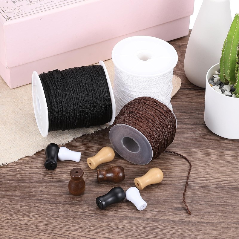sourcing map 2 Roll Braided Lift Shade Cord, 1.8 mm