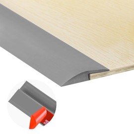 10Ft Carpet Floor Transition Strip, Self Adhesive Edging Trim, Floor Divider Strip, PVC Threshold Cover for Doorway with a Height Less Than 5 mm - Gray