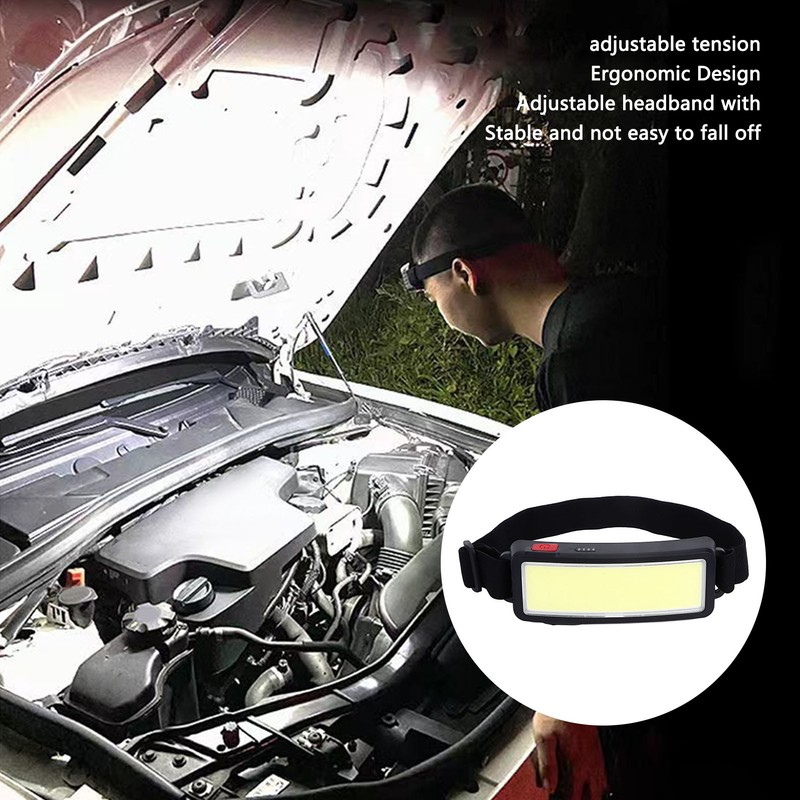 LED Headlight USB Charging IP64 Waterproof Adjustable Floodlight Head Lamp