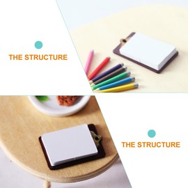 Toyvian 1 Juego Juguetes De Aprendizaje De Simulación Libro En Miniatura Mini Cosas Miniaturas De Casa De Muñecas Escritorio De La Escuela De Muñecas Papel Familiar Marioneta Niño