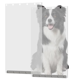 TonGass (2-Pack) Transparent Dog Door Flap Replacement Large Compatible with Ideal Pet Products Ruff Weather Dog Doors Model DSRWXL - 10" x 18" Pet Door Flap - Fit for Large Pets (up to 90 lbs)