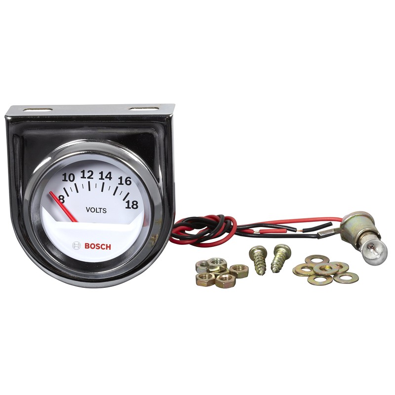 Actron Bosch SP0F000043 Style Line 2" Electrical Voltmeter Gauge (White