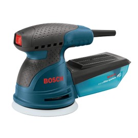 BOSCH ROS20VSK Palm Sander 2.5 Amp 5 in. Corded Variable Speed Random Orbital Sander/Polisher Kit with Dust Collector and Hard Carrying Case