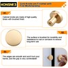 HONSNKS Gold Round Metal Dresser Drawer Knobs, Brushed Solid Brass