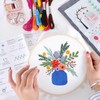 Beginner Embroidery Starter Kit, With Embroidery Stitch Book and 3-Pack