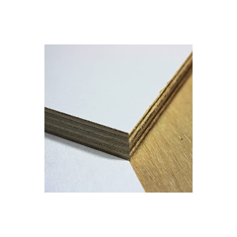 3/4" / 18mm White Melamine Faced Baltic Birch Plywood (18"