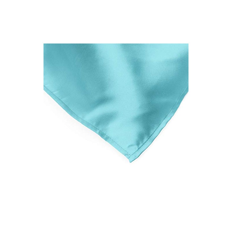 LinenTablecloth 14 x 108-Inch Satin Table Runner Turquoise