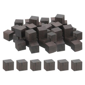 sourcing map 40 Pcs Wooden Blocks, 0.59 Inch Unfinished Wooden Blocks for Crafts Small Blank Wooden Blocks Wood Square Blocks for Arts Crafts and DIY Decor, Purple Sandalwood