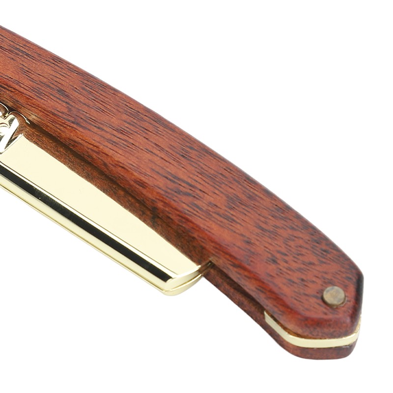 Foldable Beard Clipper Holder Wooden Handle Men Manual Beard Trimmer