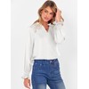 ANRABESS Blouse for Women Dressy Casual Puff Long Sleeve Shirts