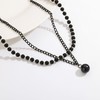 Gothic Layered Necklace for Women – Black Beaded Choker and