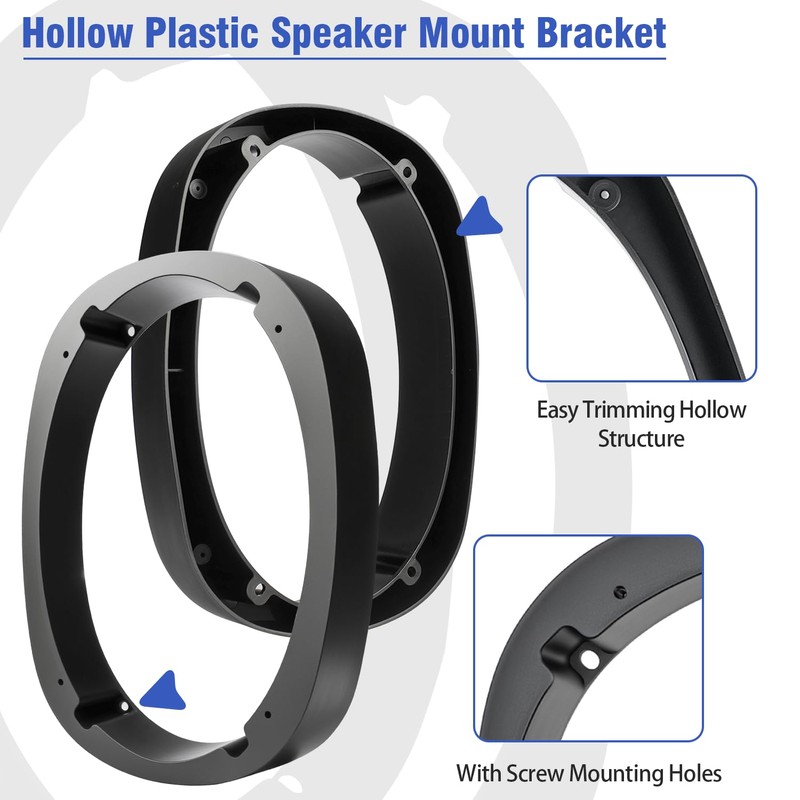 Jayubien 6x9 Speaker Spacer,Beveled Rear Dash Speakers Adapter
